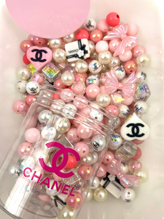 300ml acrylic bottle with designer beads