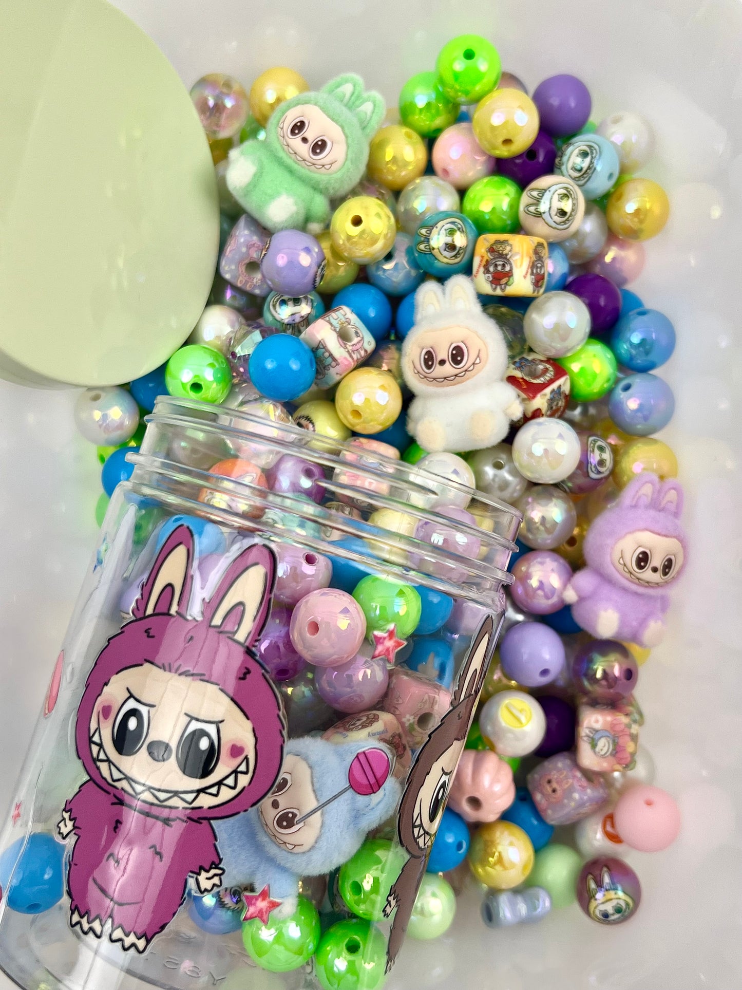 300ml acrylic bottle with designer beads
