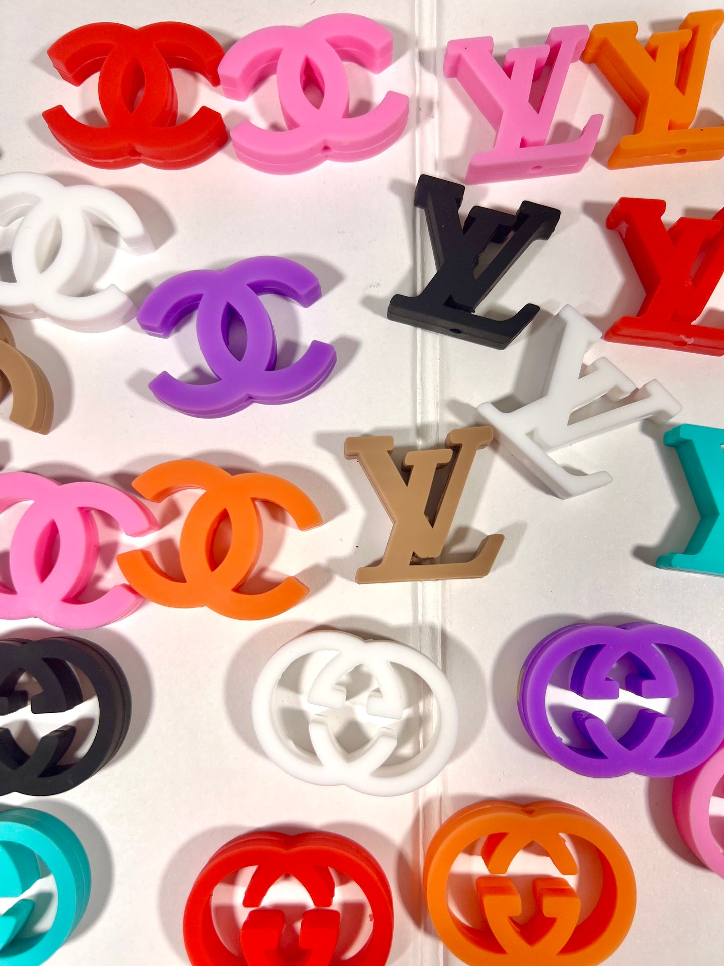 Designer Silicone logo beads