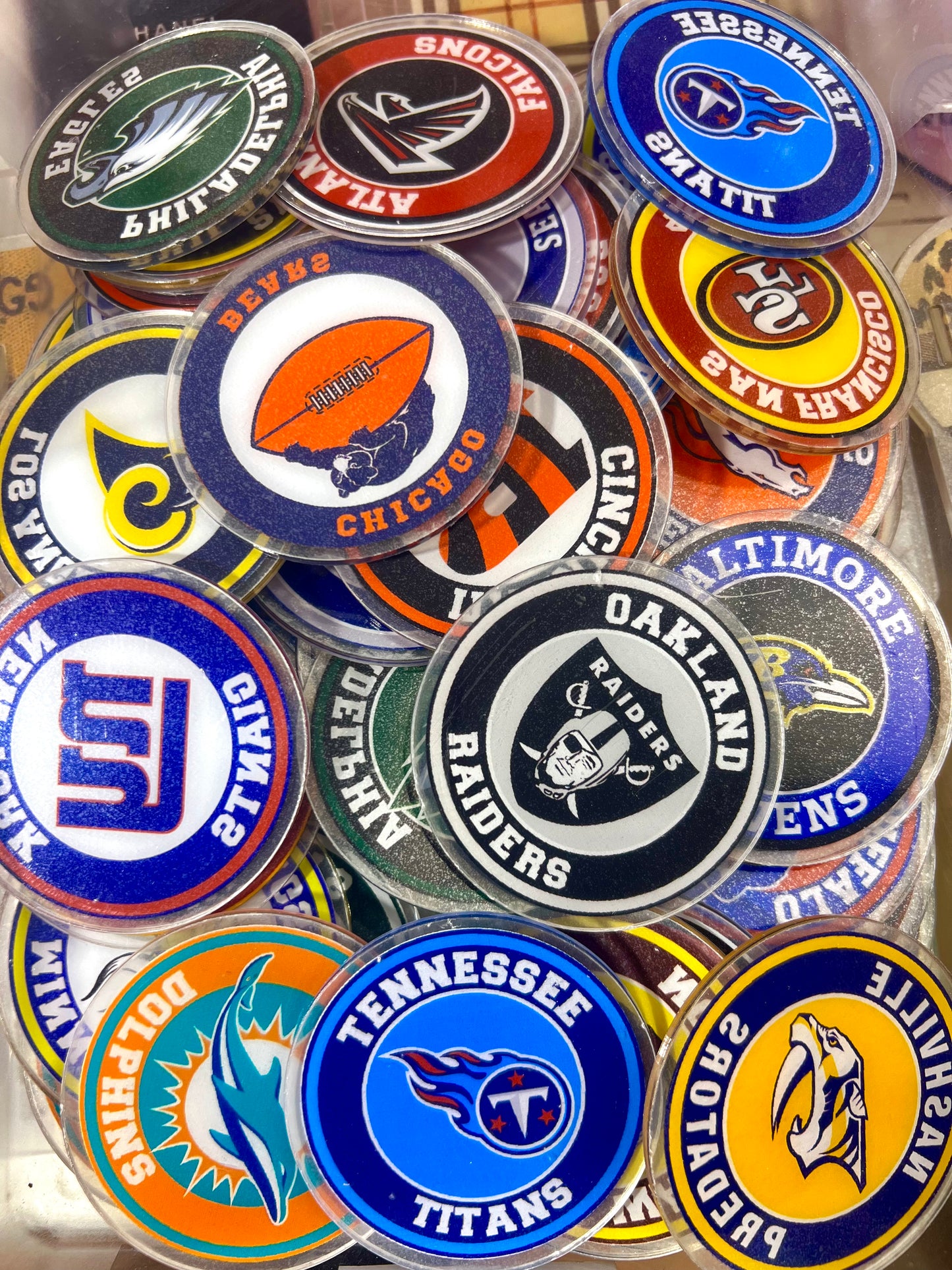 6cm football team acrylic flatback sheet