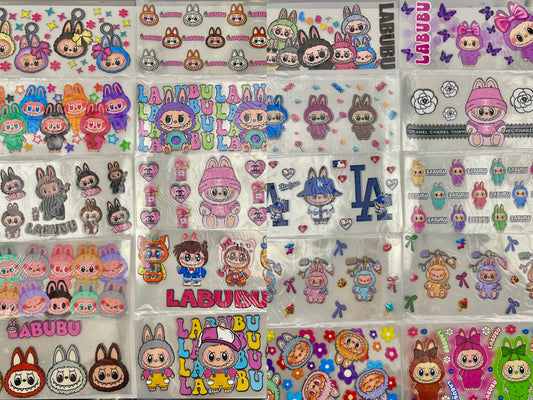 Labubu Cup wrap 16oz UVDTF stickers