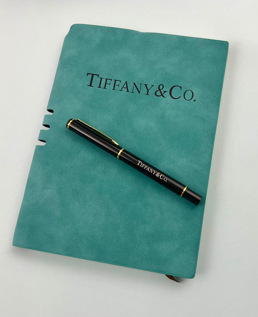 Tiff green luxury A5 notebook set with pen