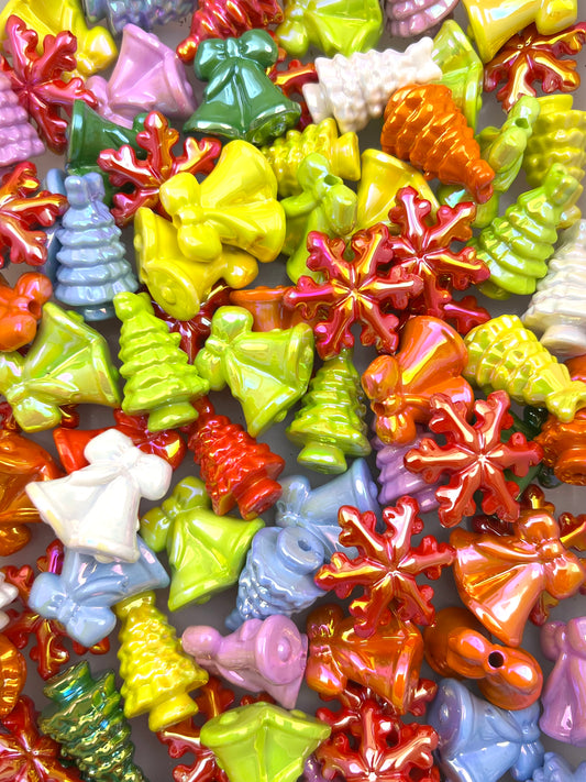 Colorful Christmas beads