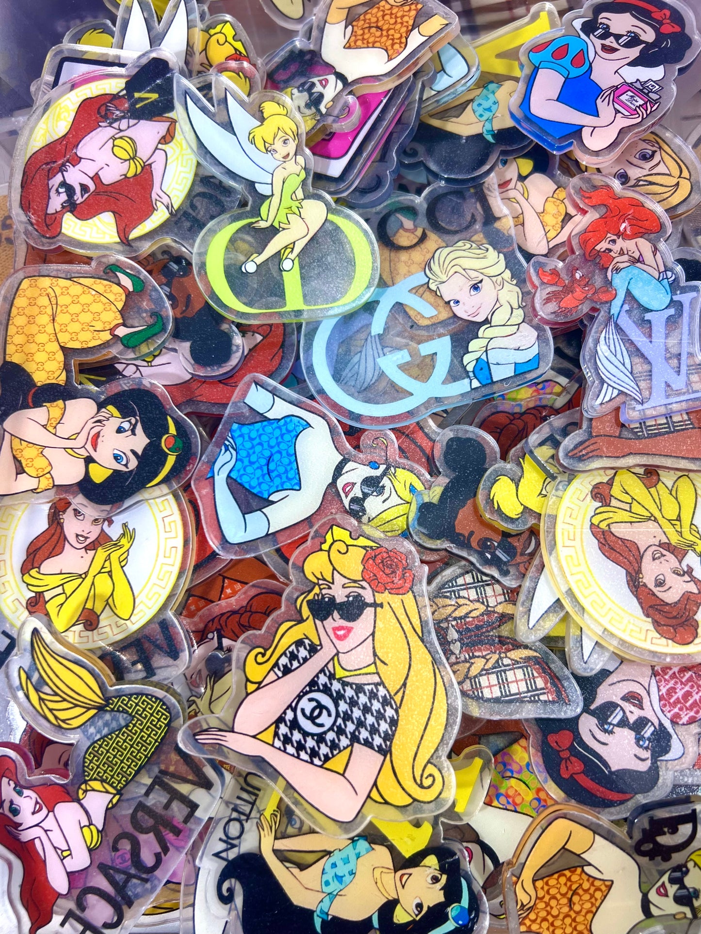 6cm princess designer acylic flatback