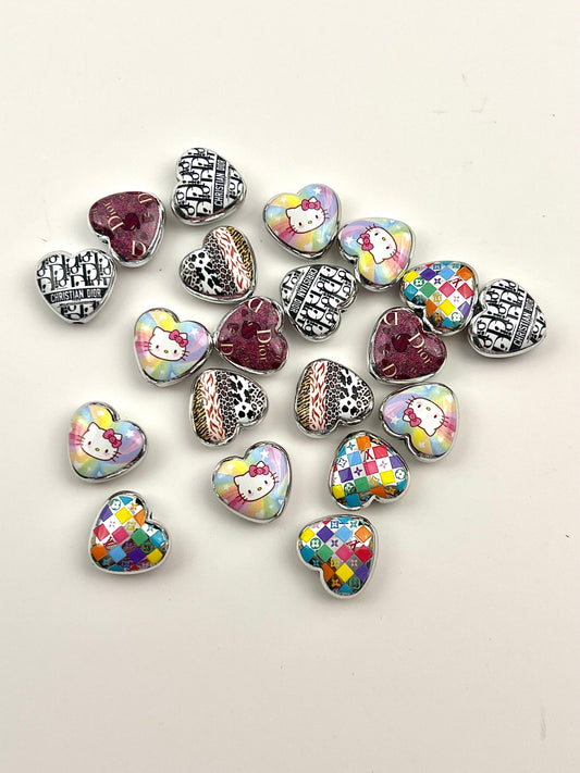Designer 16mm heart beads