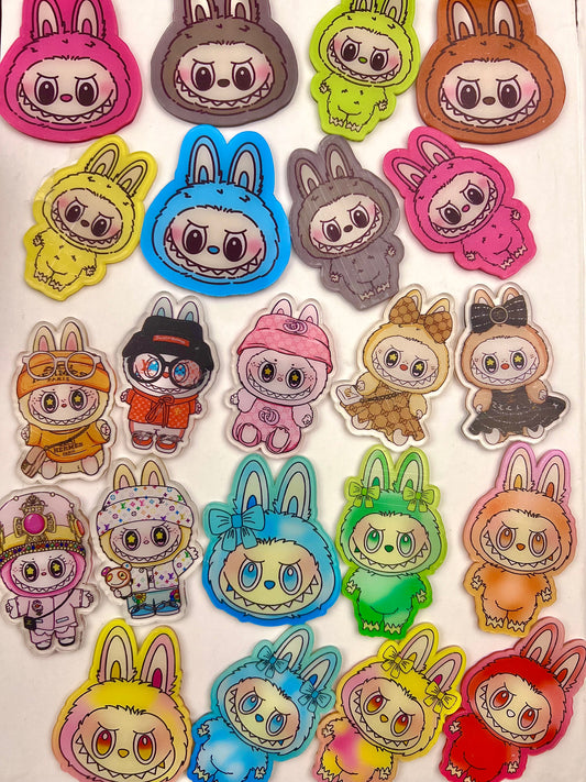 6cm labubu acrylic flatback sheet
