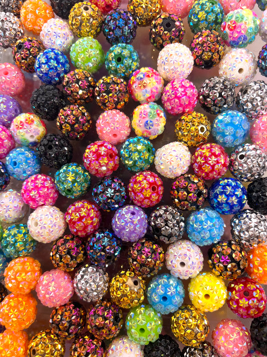 20mm snowpattern beads