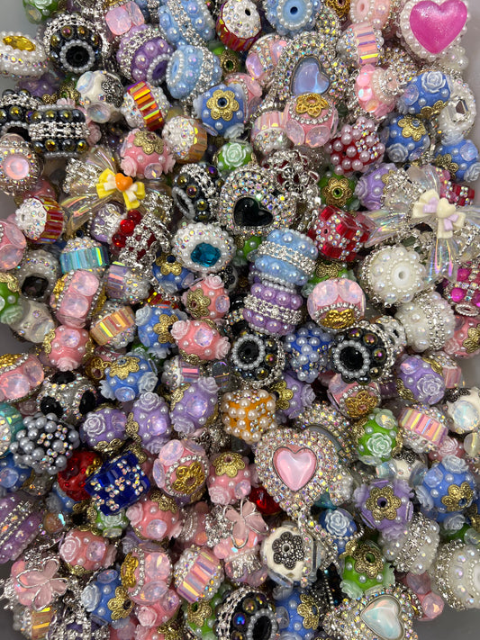 Rhinestone bead mixed