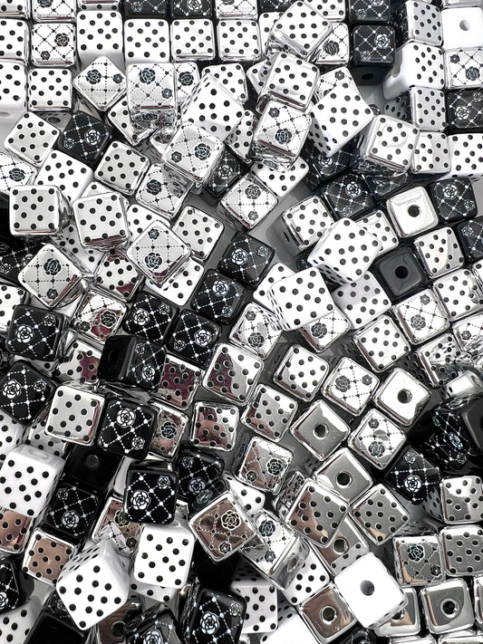 Silver rose cube